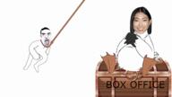 animated awkwafina box_office crying full_body glasses hanging mustache open_mouth rope scuttle seagull the_little_mermaid tongue treasure_chest variant:chudjak // 600x338 // 524.2KB