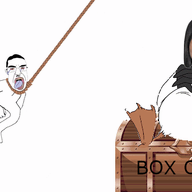animated awkwafina box_office crying full_body glasses hanging mustache open_mouth rope scuttle seagull the_little_mermaid tongue treasure_chest variant:chudjak // 600x338 // 524.2KB