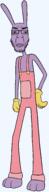 Circus_2_(NameFag) animal_ears artist:hellcat cartoon closed_mouth clothes ear frown full_body glasses glove jax_(the_amazing_digital_circus) looking_at_you overalls purple_skin rabbit rabbit_ears soyjak stubble subvariant:chudplier the_amazing_digital_circus transparent_background variant:markiplier_soyjak yellow_sclera // 832x3251 // 28.7KB