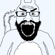 beard fur glasses looking_at_you open_mouth series:animaljaks squirrel squirreljak subvariant:science_lover tail transparent variant:markiplier_soyjak // 1025x1010 // 60.4KB