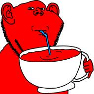 beard cup drink looking_at_you series:rainbros sipping straw subvariant:impdrink variant:impish_soyak_ears // 845x850 // 250.6KB