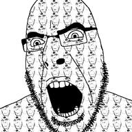 bbc glasses multiple_soyjaks open_mouth queen_of_spades soyjak stubble variant:cobson // 721x720 // 110.8KB