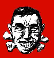 closed_mouth detailed drawing ear glasses hair nazism oekaki red_background smile subvariant:chudjak_front totenkopf variant:chudjak // 1000x1071 // 428.6KB