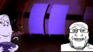 3soyjaks animated arm coal glasses grin hand holding_object irl_background no_eyebrows nsfw open_mouth penis smile soyjak stubble subvariant:wholesome_soyjak variant:gapejak variant:markiplier_soyjak // 600x338 // 2.0MB