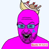 admin arch_linux banana_split_ice_cream developer glasses happy magenta_skin mud_(user) open_mouth quote quote_(user) smile soyjak stubble sunglasses tinted_glasses variant:eric_butts // 1280x1280 // 163.5KB