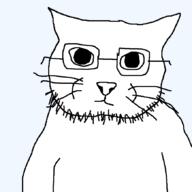 animal cat glasses mei_mei stubble tole_tole_cat variant:catjak_(alternate) // 870x871 // 19.4KB