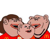 amerimutt big_lips brown_hair brown_skin female femjak goyslop happy_meal lips mcdonalds obese open_mouth subvariant:female_impish_ears subvariant:impish_amerimutt variant:impish_soyak_ears // 1271x1000 // 168.4KB