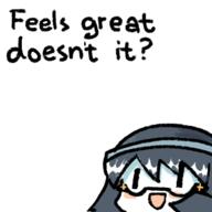 anime beanie blush clothes drawing glasses hair open_mouth soy text touhou variant:soytan video_game // 340x340 // 47.3KB