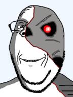 glasses ominous smile soyjak stubble subvariant:wholesome_soyjak terminator tv_(4chan) variant:gapejak // 600x800 // 59.2KB