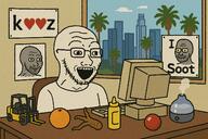 admin coal computer froot heart kuz meta:ai_generated mustard orange soot soyjak_party variant:soyak // 1536x1024 // 3.1MB