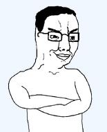 crossed_arms glasses hair smug template variant:chudjak // 564x699 // 6.0KB