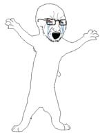animal animated bald cat crying dance glasses open_mouth paw stubble variant:soyak white_skin // 320x425 // 29.0KB
