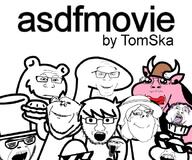 asdfmovie bear clothes cow dinosaur ear front_facing glasses hair happy hat looking_at_you meta:tagme muffin open_mouth pie pink_skin pooner potato purple_hair sheep stubble subvariant:gapejak_female subvariant:neutralplier subvariant:wewjak sunglasses tranny turtle variant:cobson variant:gapejak variant:impish_soyak_ears variant:markiplier_soyjak variant:soyak // 600x500 // 170.3KB