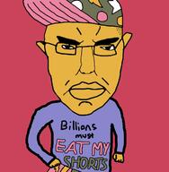 angry bad_bart bart_simpson clothes glasses hand hat lips millions_must_die soyjak text the_simpsons variant:chudjak yellow_skin // 615x629 // 52.5KB