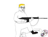 aryan blood bloodshot_eyes crying full_body gun gunshot purple_hair side_profile template tranny variant:bernd variant:chudjak wound // 3800x2964 // 202.5KB