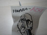 cross_eyed dead drawing glasses he_will_always_be_a_gem irl knife open_mouth soyjak stubble tongue variant:cobson // 4000x3000 // 2.0MB