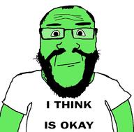 beard clothes glasses green_skin hair its_okay neutral soyjak subvariant:science_lover template tshirt variant:markiplier_soyjak white_shirt // 1095x1080 // 193.9KB