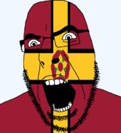 angry british flag flag:northamptonshire flower glasses hair lancaster_rose looking_to_the_left northamptonshire open_mouth plant rose soyjak stubble teeth thick_eyebrows united_kingdom variant:cobson // 721x789 // 42.9KB