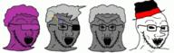 4soyjaks animated bouncing distorted ext=gif eyepatch fire grey_eyes grey_skin hfad hiipa hiipaspooker kfad king_for_a_day king_for_another_day long_nose open_eyes purple_skin shades siiva siivagunner stubble top_hat variant:soyak vavr white_skin // 498x154 // 102.1KB