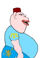 arm belly blue_shirt clothes crimean.tatar crimean_tatar crimeantatarmutt ear fat flag:crimean_tatar flag:cumans full_body half_open_mouth hand lips mutt pale_skin pocket shittatarko side_profile soyjak stubble subvariant:impish_amerimutt tatarmutt turquoise_shirt variant:impish_soyak_ears white_skin // 642x937 // 90.0KB