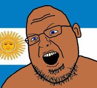 argentina brown_skin country ear flag flag:argentina glasses open_mouth soyjak stubble variant:shotjak // 565x515 // 166.2KB