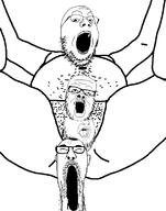 4soyjaks arm belly body closed_eyes ear glasses hair leg looking_at_you mustache nikocado_avocado open_mouth soyjak stubble tagme_new_variant variant:a24_slowburn_soyjak variant:fatjak variant:gapejak variant:james_youniverse // 599x761 // 100.1KB