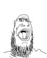 bloodshot_eyes crying ear glasses merge meta:low_resolution open_mouth retard soyjak stubble subvariant:skinnyjak variant:fatjak variant:soyak // 187x229 // 21.3KB