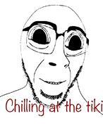 4chan chilling_at_the_tiki distorted meme subvariant:hornyson subvariant:hydrocephason variant:cobson // 607x800 // 102.2KB