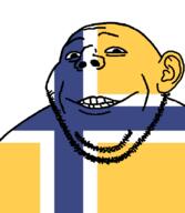 closed_mouth flag flag:tarskaal glasses grin looking_at_you smile soyjak stubble subvariant:gapealien variant:gapejak // 722x832 // 62.6KB