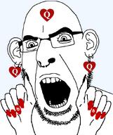 bleached bwc earring heart_facial_mark queen_of_hearts subvariant:slutson subvariant:spadeson variant:cobson // 723x861 // 79.6KB