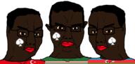 3soyjaks Hamas_2(namefag) azerbaijan azeri_boga_(namefag) bcc black_skin brown_hair chechnya chudjak_brothers closed_mouth ear flag:azerbaijan flag:chechnya flag:turkiye glasses hair meta:keep_the_original_tags pink_hair satoko_fans_arent_white_(NameFag) sissies sissy sluts_for_big_christian_cock soyjak subvariant:chudjak_front variant:chudjak // 3756x1796 // 450.6KB