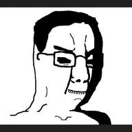 biting_lip chud evil glasses rapejak soyjak teeth variant:chudjak // 500x500 // 30.2KB