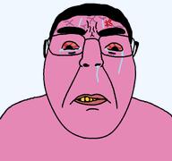 anger_mark angry bloodshot_eyes crying hair leaking pink_skin rage rotten_teeth subvariant:bernchud sweating teeth variant:bernd variant:chudjak vein yellow_teeth // 1200x1125 // 26.4KB