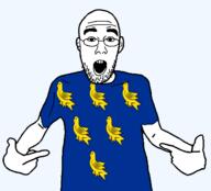 animal arm bird british clothes ear england flag flag:sussex glasses hair hand open_mouth pointing soyjak stubble sussex teeth tshirt united_kingdom variant:shirtjak // 1236x1118 // 161.5KB