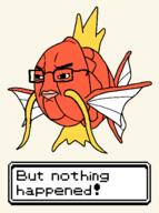 fish magikarp nothing_ever_happens pixel_art pokemon variant:chudjak // 436x584 // 22.5KB