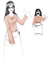 art clothes female glasses hair open_mouth variant:soytan wave // 1899x2327 // 236.6KB