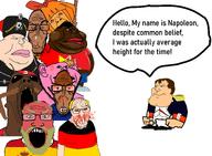 a10_eyes anglomutt angry bald balding beard blood blood_from_nose blood_spray bloodshot_eyes blue_eyes body bowtie chat_bubble chin clothes cockroach dutch epaulettes europe fat flag:german flag:portugal flag:sicily flag:spain france french_empire full_body germany glasses hair hoodie jawline kingdom_of_prussia looking_at_each_other looking_at_you military_uniform multiple_soyjaks mymy_(ongezellig) napoleon nigger nosebleed ongezellig open_mouth pink_skin prussia red_eyes shitskin skull spain stubble subvariant:euromutt subvariant:mexiaryan subvariant:science_lover totenkopf turkiye turkroach variant:impish_soyak_ears variant:markiplier_soyjak variant:meximutt vein white_background white_skin // 2913x2136 // 613.5KB