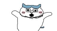 animal bald cat catjak catjak_will_always_be_a_gemerald chiikawa glasses stubble tail variant:catjak // 960x533 // 7.2KB