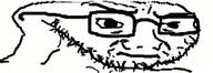 concerned frown glasses soyjak squished stubble variant:soyak // 243x84 // 21.3KB