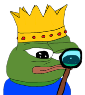 amphibian animal closed_mouth clothes crown frog green_skin lips magnifying_glass nas nas:pepe pepe pepe_the_frog subnas:apu // 680x763 // 122.5KB