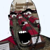 albania albanian angry casket dead eagle flag:albania gem glasses he_will_always_be_a_gem looking_to_the_left open_mouth soyjak stubble teeth transparent_background turkiye variant:cobson yugoslav_wars yugoslavia // 721x720 // 513.5KB