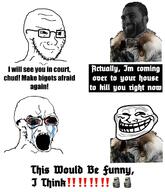 angry bloodshot_eyes closed_mouth crying deformed distorted glasses moai open_mouth smile smug soyjak stubble trollface variant:soyak 🗿 // 1097x1279 // 134.9KB