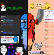 ama_(soyjak_blog) blue_skin book calm cow doctor dr_soyberg gradient headphones heart holding_object janny logan meta:tagme multiple_soyjaks no_fun_allowed qa_(soyjak_blog) red_skin serpen_coil_(schlog) soyjak soyjak_blog soyjak_party soyjakfan01 subvariant:chudplier subvariant:science_lover text tigergoliath_2_(user) variant:a24_slowburn_soyjak variant:gapejak variant:markiplier_soyjak variant:soyak variant:soytan you_(soyjak_blog) // 932x940 // 659.9KB