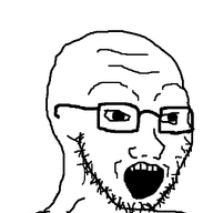 animated byonbyon glasses open_mouth poyopoyo soyjak stubble variant:soyak // 322x400 // 141.7KB