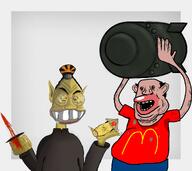 amerimutt artist:isaacar8 beheaded blood bomb china chinksectoid communism grin holding_object japan knife mcdonalds nas:amerimutt nuclear nuclear_bomb smile subvariant:asiamutt subvariant:euromutt tokio_kid_say variant:markiplier_soyjak variant:soykio_kid world_war_2 // 1235x1100 // 547.1KB