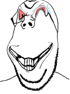 big_smile crazy crazy_eyed distorted forced_smile glasses grin long_face marge_what_expression_is_this_supposed_to_convey marge_what_is_this meta:alternate_version meta:downvote_this_if_you_love_looking_at_'p meta:new_subvariant nusubvariant red_eyes red_sclera smile stubble subvariant:weirdsome_soyjak subvariant:wholesome_soyjak sweating sweaty teeth variant:gapejak vein veiny_eyes warped weird // 600x800 // 139.4KB