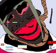ack anime black_skin bloodshot_eyes distorted flag:minor_attracted_person flag:soviet_union flag:syria flag:transgender_pride_flag harris_for_president jartycuck map_(pedophile) nigger pedophile rope saigyouji_yuyuko series:jartycuckcosplays slopjak subvariant:jartycuck suicide teireida_mai touhou touhou_fag touhoucuck touhounigger touhoupedo touhoutranny tranny variant:chudjak video_game // 1920x1798 // 1.9MB
