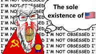 angry award blood bloodshot_eyes clenched_teeth communism country ear emoticon flag:united_states hammer hammer_and_sickle sickle soyjak subvariant:feralrage text thought_bubble united_states variant:feraljak yellow_teeth // 1920x1080 // 1.4MB