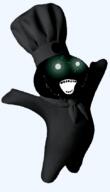 arm black_skin chef clothes dough full_body glowing glowing_eyes green_eyes hand hat leg open_mouth pillsbury_doughboy pun short soyjak stubble subvariant:soyak_(crazed) thougher variant:soyak // 485x848 // 95.0KB