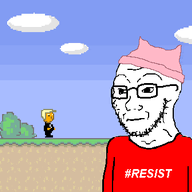 2024 angry animated beanie bloodshot_eyes boxing_glove closed_eyes clothes crying donald_trump glasses maga mario open_mouth pink_skin pixel_art politics soyjak stubble variant:soyak // 386x335 // 1.6MB